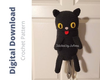 Crochet Pattern for Cat-themed Bag Dispenser
