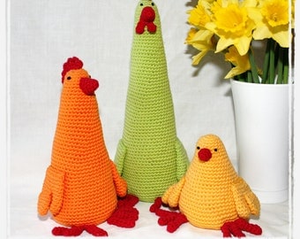 Crochet Amigurumi Pattern: 3 Charming Chickens PDF