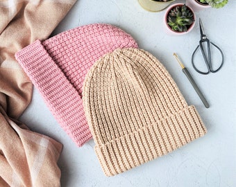 Pixel-inspired PDF Crochet Hat Pattern