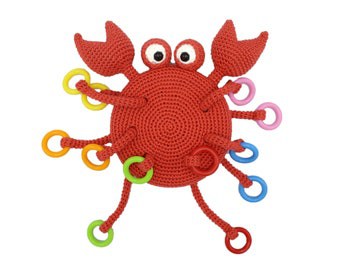 Crochet Pattern for Charming Crab RingThing