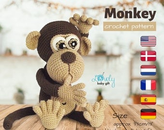 CP-147 Monkey Amigurumi Crochet Pattern