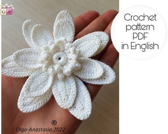 Easy Modern Lotus Crochet Applique Pattern Tutorial