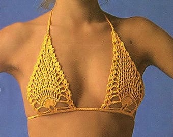 Pineapple Motif Bikini Crochet Pattern, 4 Styles