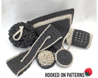 Luxury Spa Crochet Pattern Set for Bathroom