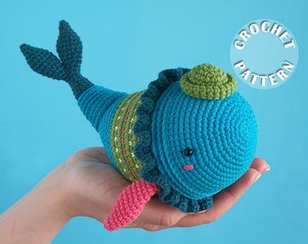 Philip the Whale Amigurumi Crochet PDF Pattern