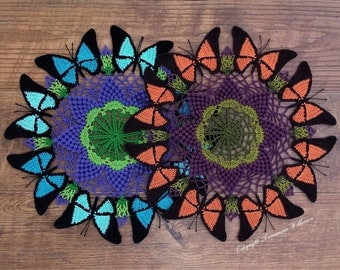 Butterflies and Shadows" Crochet Doily Pattern