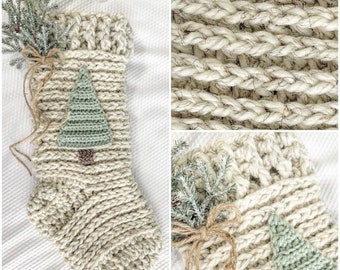 Ponderosa Christmas Crochet Stocking Pattern PDF