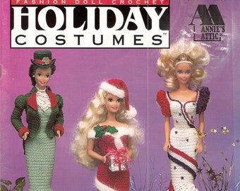 Vintage Holiday Crochet Patterns for Fashion Dolls