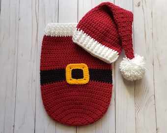Santa Baby Cocoon Crochet Pattern - Photo Prop