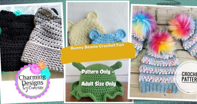 39 Bunny Ear Beanie Crochet Pattern: Fun and Easy Projects for All Ages