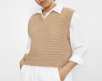 Easy Modern Crochet Vest and Sweater Pattern