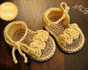 Crochet Baby Sandals Pattern with Photo Tutorial