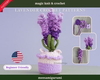 Lavender Pot Crochet PDF: Amigurumi with Images