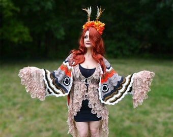 Fairy Winged Butterfly Shawl Crochet Pattern