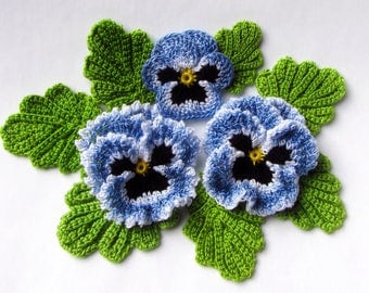 Irish Crochet Pansy Pattern: Experienced Level Tutorial