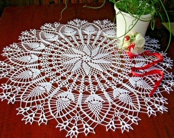 25'' Pineapple Doily Crochet Pattern PDF: Easter Centerpiece