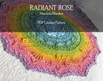 Radiant Rose Mandala Crochet Blanket Pattern
