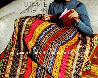 Vintage Scrap Yarn Afghan Crochet Pattern