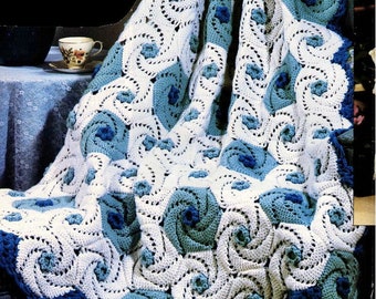Vintage Ocean Waves Crochet Afghan Pattern