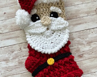 Crochet Christmas Stocking Pattern: Winter Santa