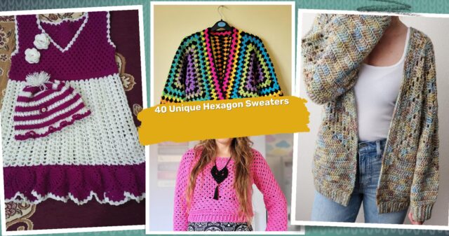 40 Hexagon Sweater Crochet Patterns: Cozy Up with Unique Designs!