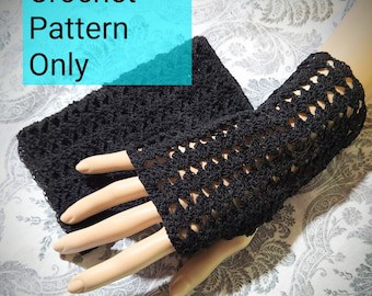 Victorian Lace Fingerless Gloves Crochet Pattern