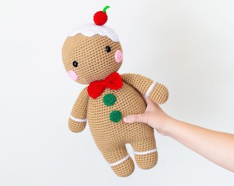 Crochet Gingerbread Man Pattern - English/Spanish, Amigurumi