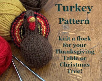 Thanksgiving Turkey Knitting Pattern Place Card Holder