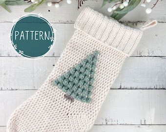 Farmhouse Crochet Christmas Stocking Pattern