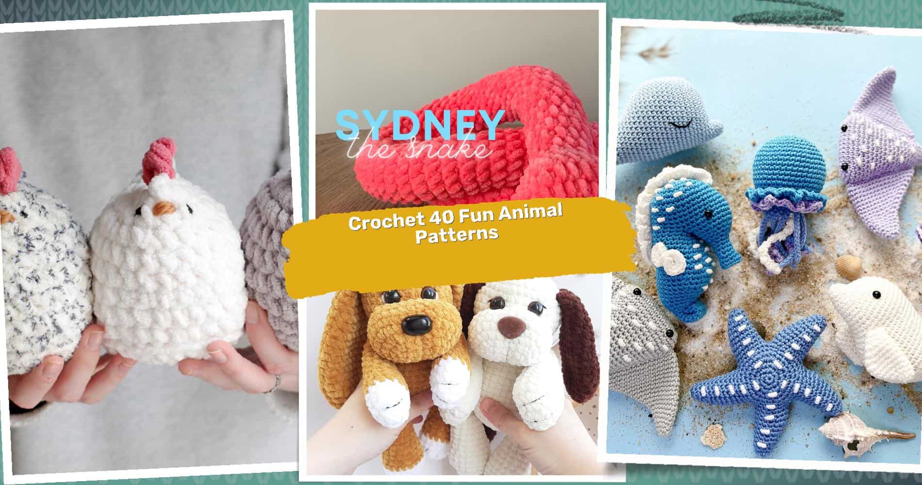 Mini Animals, Crochet Patterns, PDF Tutorial, Bundle of 10 Patterns,  Keychains Patterns, Crochet Charms, Amigurumi Pattern, Easy Pattern 