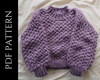 Lilac Crochet Sweater Pattern with Video Tutorial