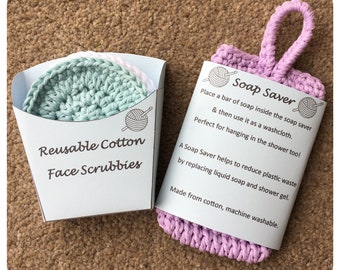 Crochet Pattern for Soap Saver & Face Scrubbies