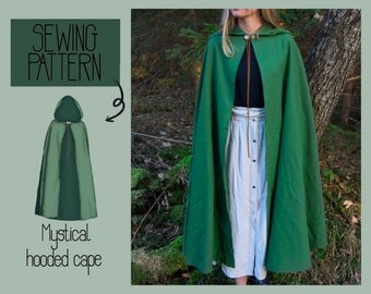 Mystical Hooded Cape: Beginner PDF Sewing Pattern