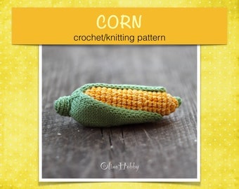 Crochet Corn & Vegetable Play Food Pattern