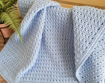 Easy Crossed Double Crochet Baby Blanket Pattern