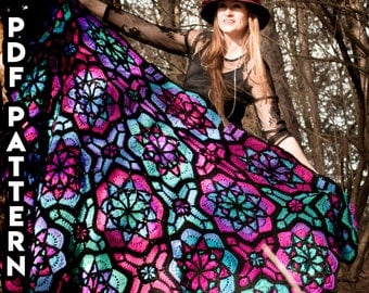 Haunted Hook Tessellating Glass Crochet Afghan Pattern