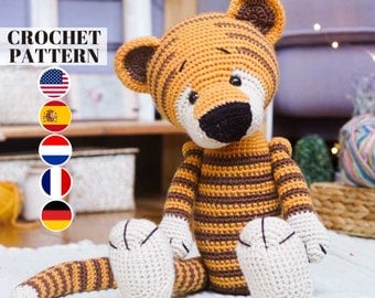 Polushkabunny Amigurumi Tiger Crochet Pattern Toy