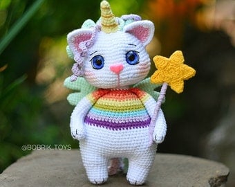 Unicorn-Cat Crochet Pattern in English PDF