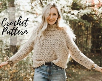 Crochet Pattern for Chainette Turtleneck