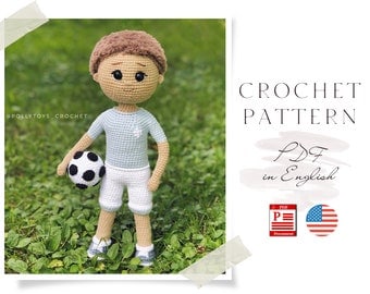 Soccer Player Amigurumi Doll Crochet Pattern