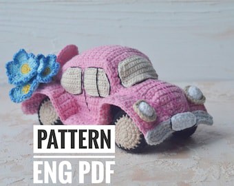 Classic Retro Beetle Car Crochet Pattern PDF