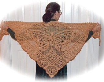 Viceroy Butterfly Crochet Shawl Pattern