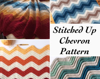 Stitched Up Chevron Crochet Pattern for Blankets