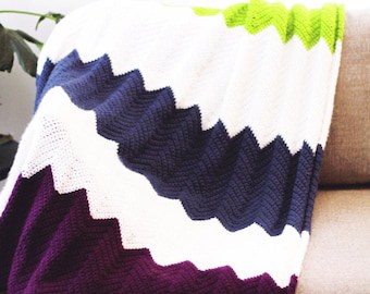 Beginner's Chevron Crochet Blanket Pattern