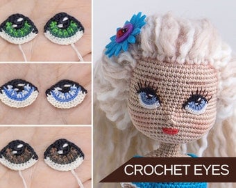 Crochet Doll Eyes Pattern with Photo Tutorial