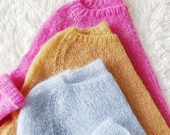 MyCharmingWool Easy Women's Mohair Sweater Knitting Pattern