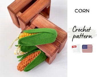 Crochet Amigurumi Corn & Vegetables Pattern