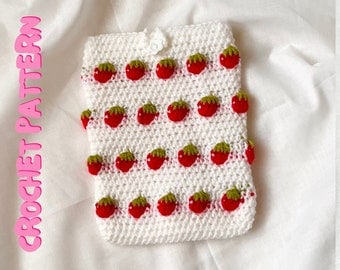 Strawberry Kindle Case Crochet Pattern PDF