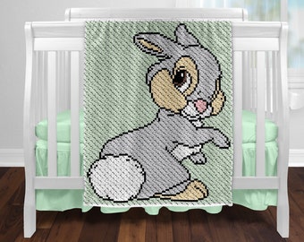 Mini Thumper Bunny C2C Crochet Pattern