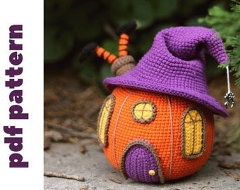 Amigurumi Crochet Pumpkin House Halloween Pattern